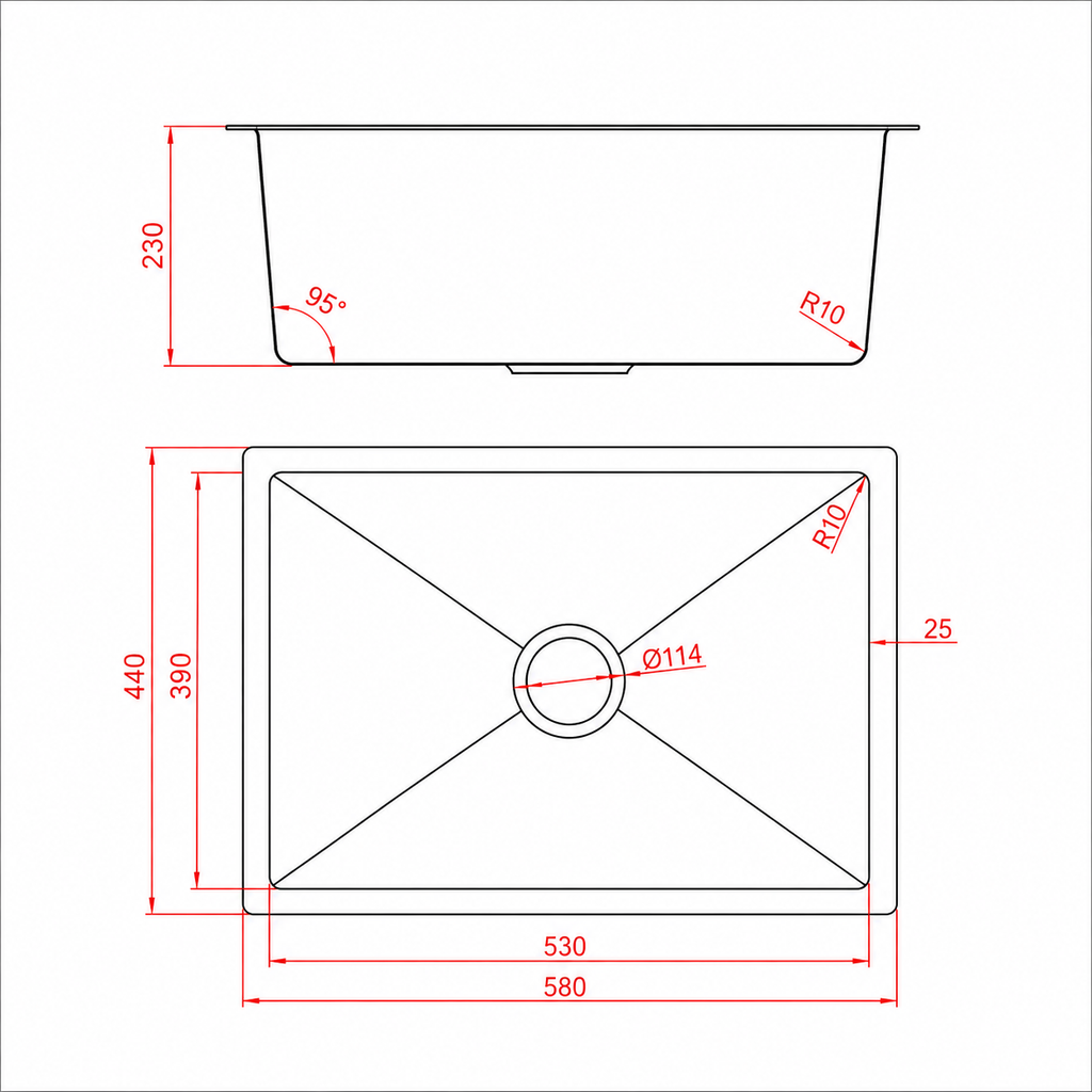ELEMENT Single Bowl Sink
