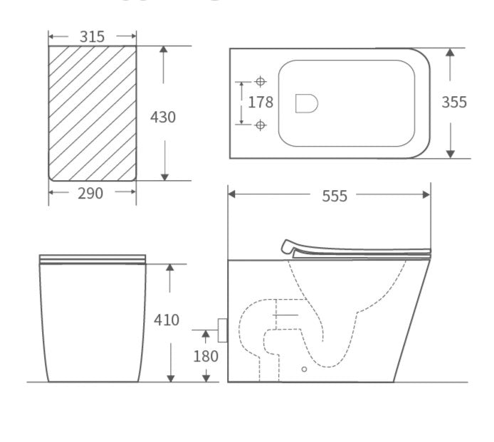 VISTA Wall-Hung Toilet - Washdown