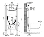 Wall-Hung Toilet Frame, 500*80*1150(MM)