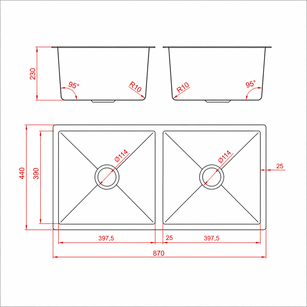 ELEMENT Double Sink
