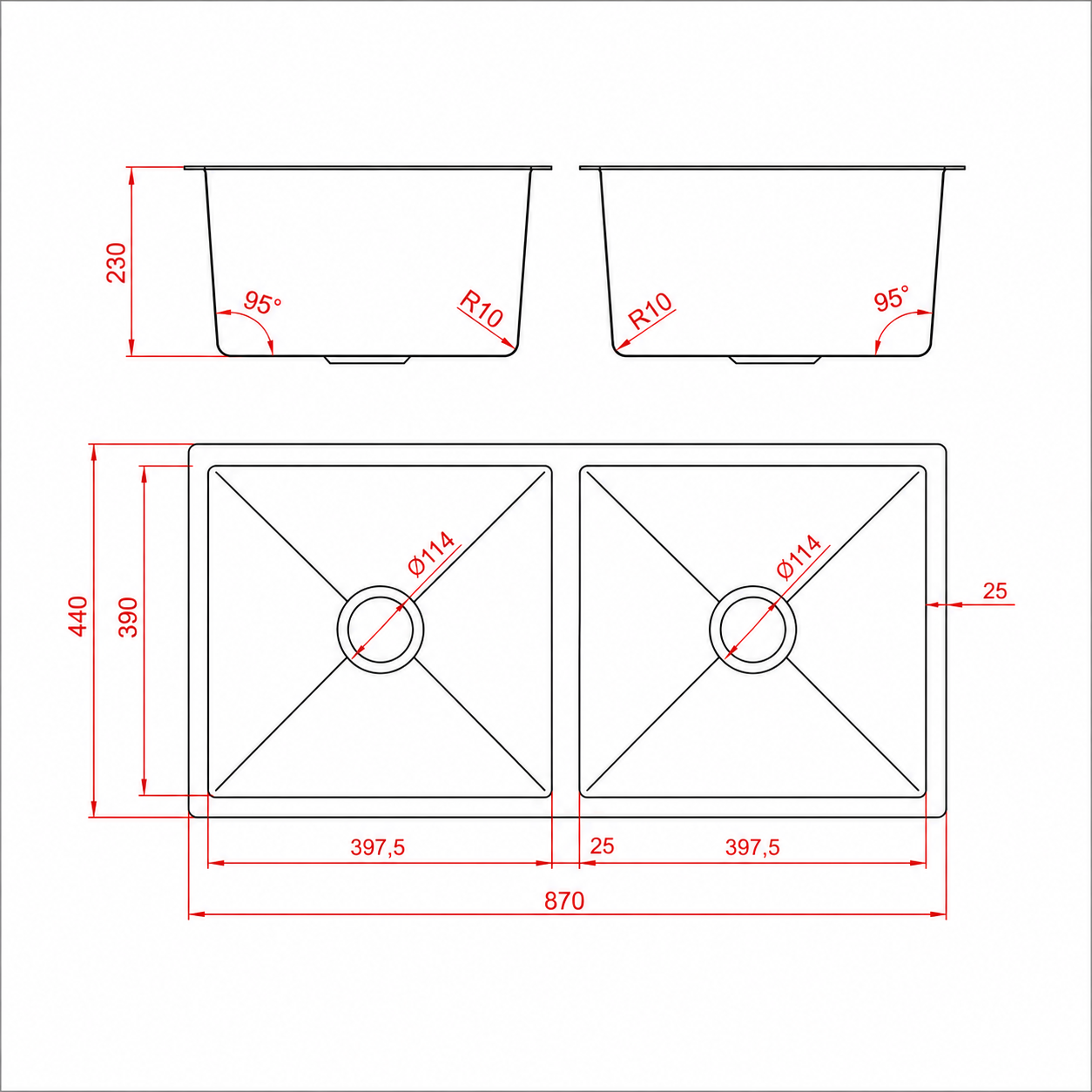 ELEMENT Double Sink